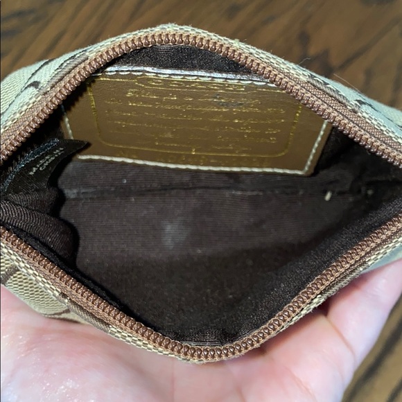 Coach Khaki & Mahogany Signature Skinny Wristlet - Picture 5 of 7